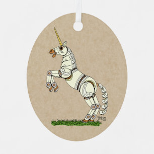 Mechanisches Einhorn Ornament Aus Metall