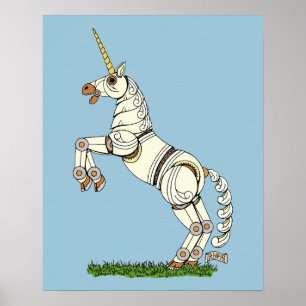 Mechanisches Einhorn Poster