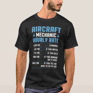 Mechanisches Flugzeug zum Stundensatz von Luftfahr T-Shirt