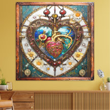 Mechanisches Herz Anatomische Steampunk-Serie