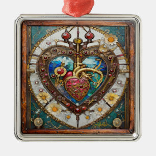 Mechanisches Herz Anatomische Steampunk-Serie Ornament Aus Metall