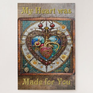 Mechanisches Herz Anatomische Steampunk-Serie Puzzle