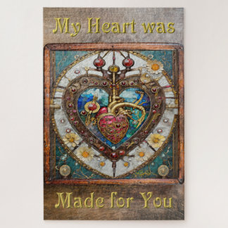 Mechanisches Herz Anatomische Steampunk-Serie Puzzle