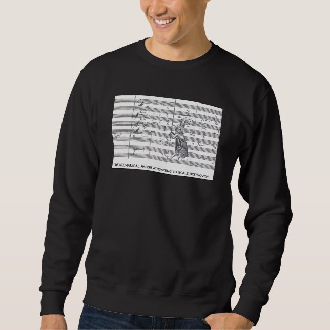 Mechanisches Kaninchen u. Beethoven Sweatshirt (Vorderseite)