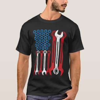 Mechanisches Patriotisches Mechanisches US-amerika T-Shirt