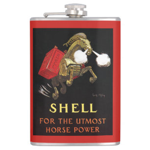 Mechanisches Pferd mit Shell Oil Flachmann