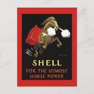 Mechanisches Pferd mit Shell Oil Postkarte