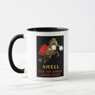 Mechanisches Pferd mit Shell Oil Tasse