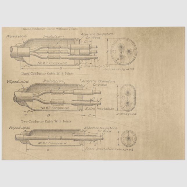 Mechanisches Steampunkdesign Serie #3 Seidenpapier (Vorderseite)
