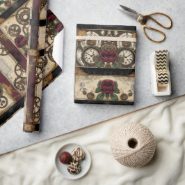 Mechanisches Steampunkpapier Geschenkpapier