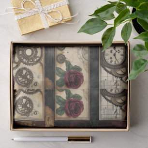 Mechanisches Steampunkt Seidenpapier
