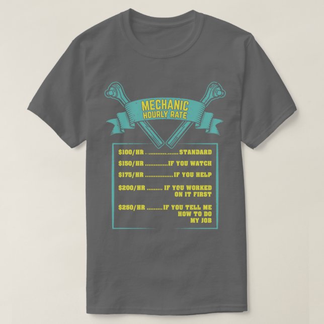 Mechanisches Stundenpreisgeschenk T-Shirt (Design vorne)