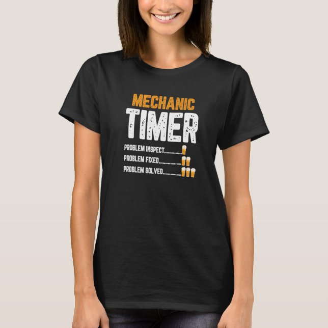 Mechanisches Timer Auto Mechanisches Bier T-Shirt (Vorderseite)