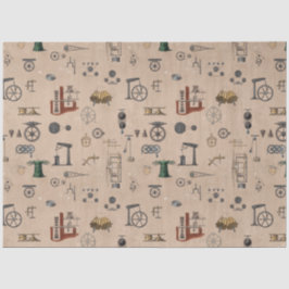 Mechanisches wissenschaftliches Muster für antikes Seidenpapier