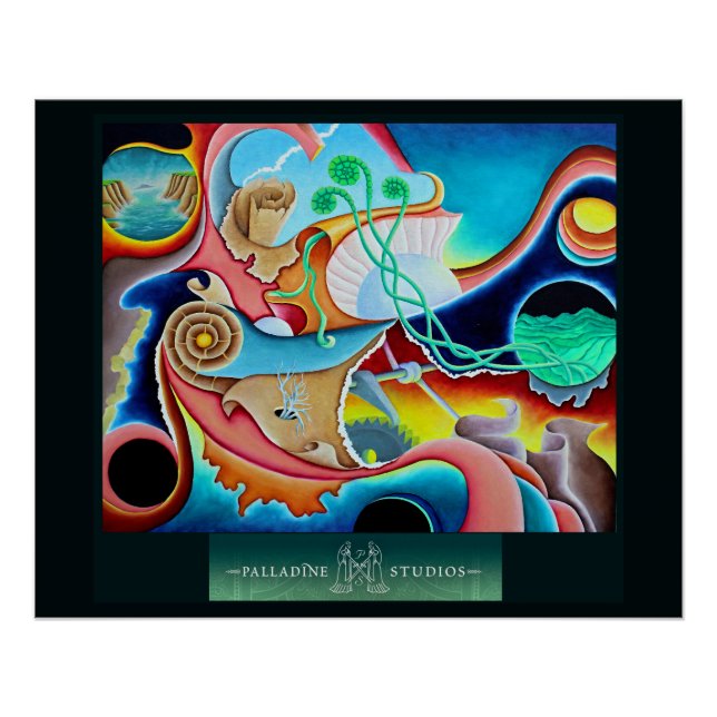 'Mechanismus der Natur' Glossy Poster (Vorderseite)