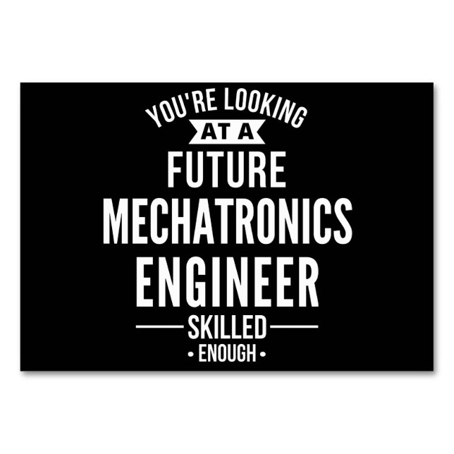 Mechatronics engineer gift tischnummer (Vorderseite)