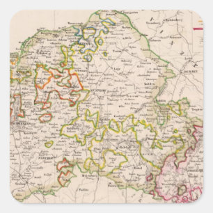 Mecklenburg, Deutschland Quadratischer Aufkleber