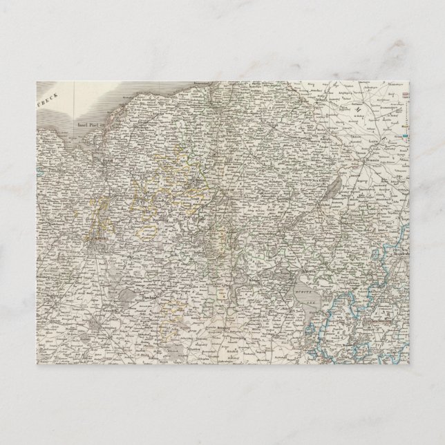 Mecklenburg-Schwerin, Mecklenburg-Strelitz Postkarte (Vorderseite)