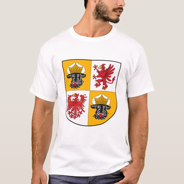 Mecklenburg Vor Pommern Wappen T - Shirt (Vorderseite)
