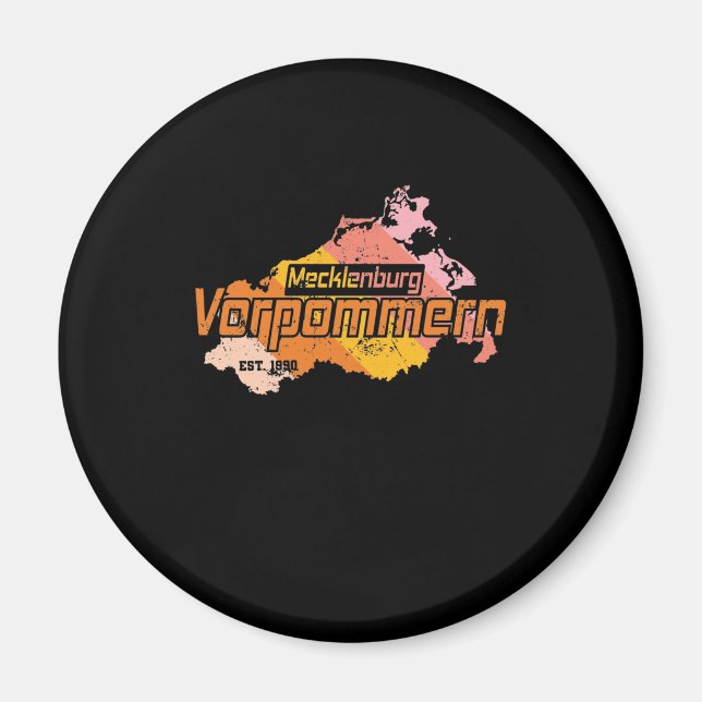 Mecklenburg Vorpommern Bundesland Deutschland Magnet (Vorne)