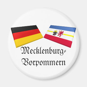 Mecklenburg-Vorpommern, Deutschland, Flag Tiles Magnet