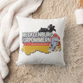 Mecklenburg-Western Pommern Vinateg Karte Deutschl Kissen
