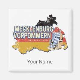 Mecklenburg-Western Pommern Vinateg Karte Deutschl Magnet