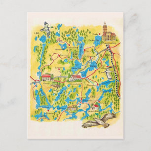 Mecklenburgische Seenplatte Deutschland Postkarte