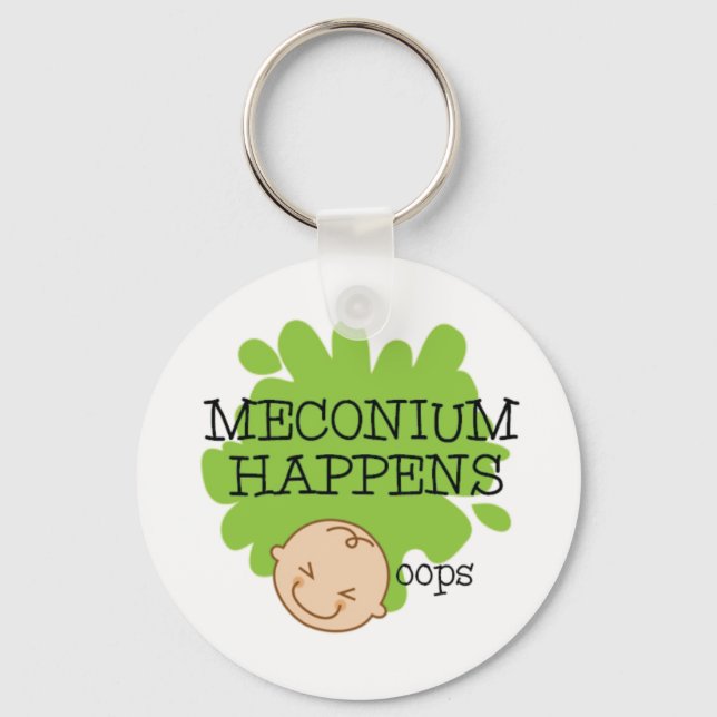 Meconium Happens Funny Nurse Key Chain Schlüsselanhänger (Vorderseite)