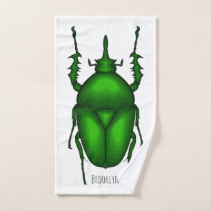 Mecynorhina torquata bug Cartoon zur Darstellung Badhandtuch Set