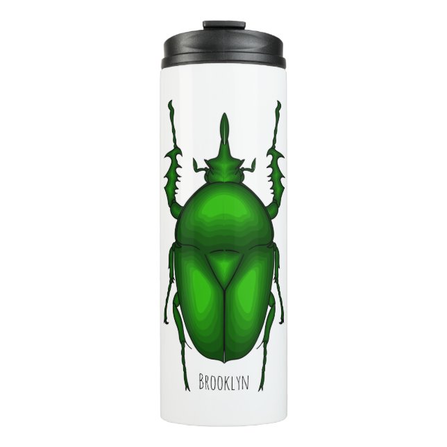 Mecynorhina torquata bug Cartoon zur Darstellung Thermosbecher (Vorderseite)