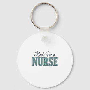 Med Chir Krankenschwester Florales Vintage-Gravurd Schlüsselanhänger
