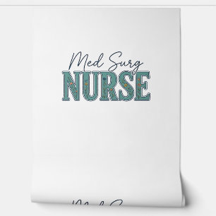 Med Chir Krankenschwester Florales Vintage-Gravurd Tapete