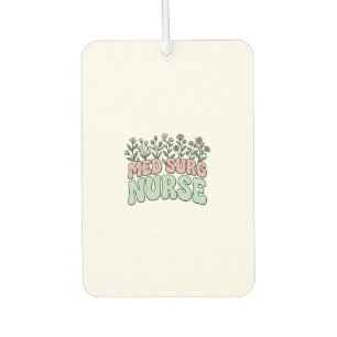 Med-Chirurg-Krankenschwester Floral Vintage Vektor Autolufterfrischer