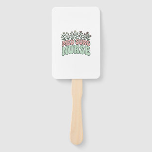 Med-Chirurg-Krankenschwester Floral Vintage Vektor Fächer