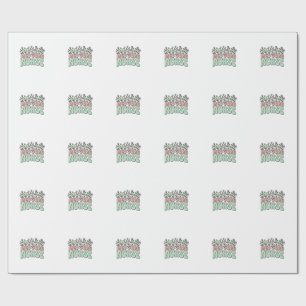 Med-Chirurg-Krankenschwester Floral Vintage Vektor Geschenkpapier