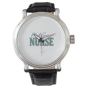 Med-Chirurg-Krankenschwester Florales Vintage-Grav Armbanduhr