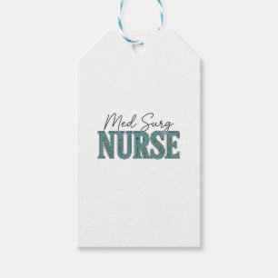 Med-Chirurg-Krankenschwester Florales Vintage-Grav Geschenkanhänger