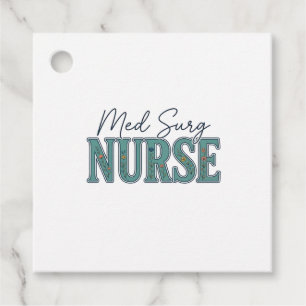 Med-Chirurg-Krankenschwester Florales Vintage-Grav Geschenkanhänger