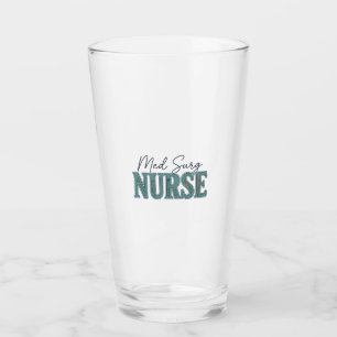 Med-Chirurg-Krankenschwester Florales Vintage-Grav Glas