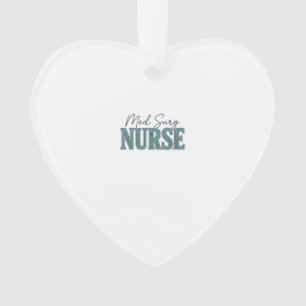 Med-Chirurg-Krankenschwester Florales Vintage-Grav Ornament
