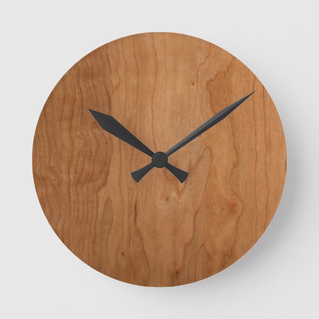 Med-Lt-Holzkörner Runde Wanduhr (Vorderseite)
