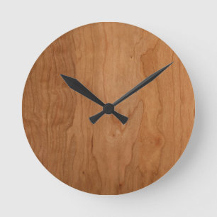 Med-Lt Wood Grain Runde Wanduhr