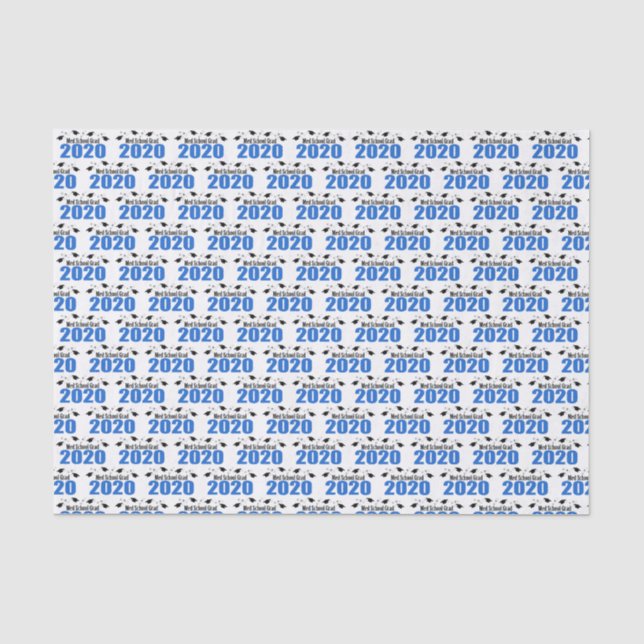 Med School Grad 2020 Abschluss Gewebe (blau) Seidenpapier (Vorderseite)
