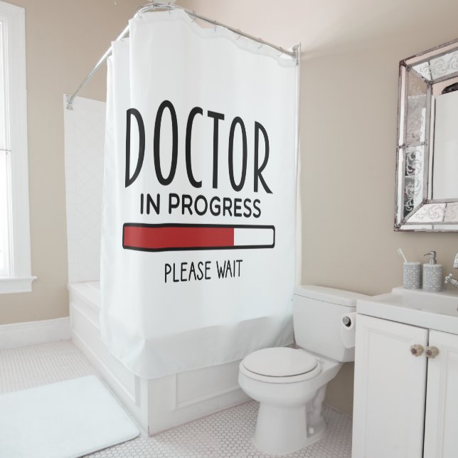 Med School Student Doctor in Progress Duschvorhang (Beispiel)