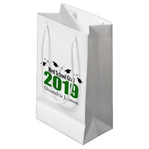 MED-Schulabsolvent-Abschluss-Geschenk-Tasche 2019 Kleine Geschenktüte
