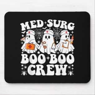 Med Surg Boo Crew Nurse Funny Ghost Halloween Mousepad