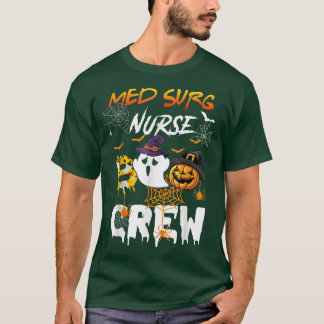 Med Surg Nurse Boo Crew RN Bitcoin Ghost Witch Hal T-Shirt
