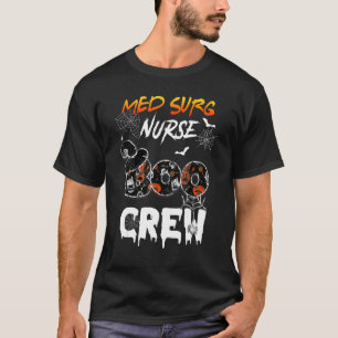 Med Surg Nurse Boo Crew Rn Pink Spider Hexe Hallo T-Shirt