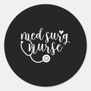 Med Surg Nurse Medical Surgical Nurse Rn Runder Aufkleber